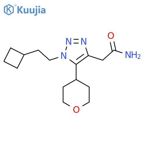 2-[1-(2-cyclobutylethyl)-5-(oxan-4-yl)-1H-1,2,3-triazol-4-yl]acetamide structure
