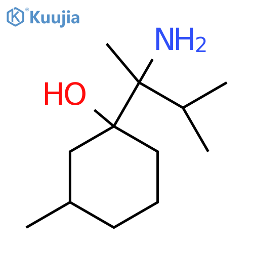 1-(2-amino-3-methylbutan-2-yl)-3-methylcyclohexan-1-ol structure