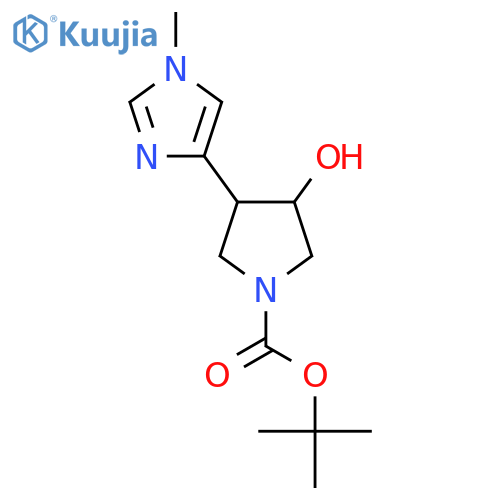 tert-butyl 3-hydroxy-4-(1-methyl-1H-imidazol-4-yl)pyrrolidine-1-carboxylate structure