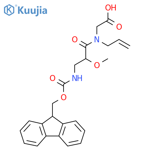 2-3-({(9H-fluoren-9-yl)methoxycarbonyl}amino)-2-methoxy-N-(prop-2-en-1-yl)propanamidoacetic acid structure