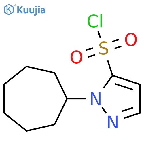 1-cycloheptyl-1H-pyrazole-5-sulfonyl chloride structure