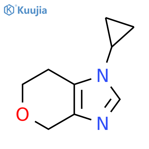 1-cyclopropyl-1H,4H,6H,7H-pyrano3,4-dimidazole structure