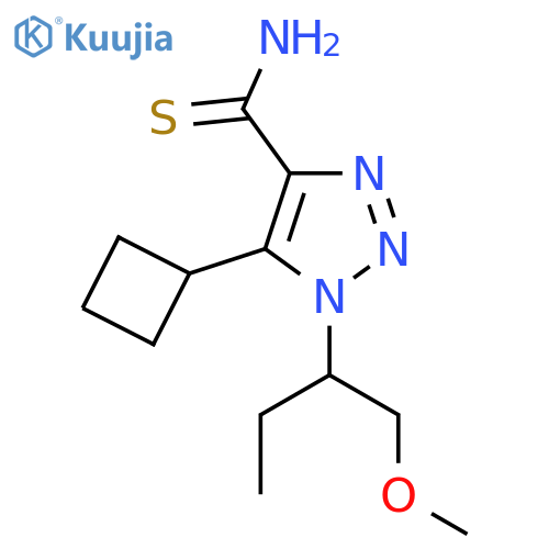 5-cyclobutyl-1-(1-methoxybutan-2-yl)-1H-1,2,3-triazole-4-carbothioamide structure