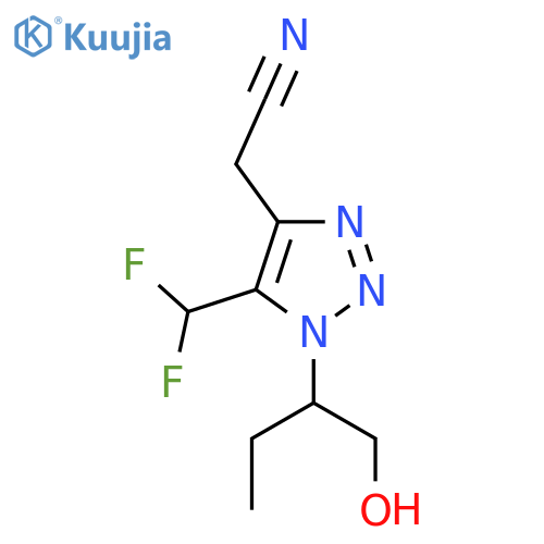 2-5-(difluoromethyl)-1-(1-hydroxybutan-2-yl)-1H-1,2,3-triazol-4-ylacetonitrile structure