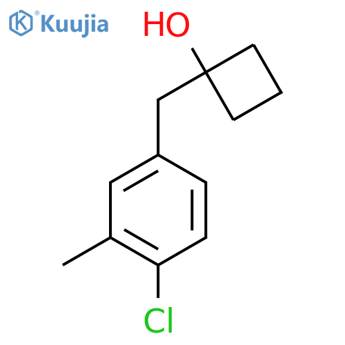 1-(4-chloro-3-methylphenyl)methylcyclobutan-1-ol structure