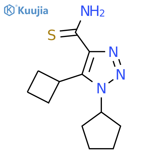 5-cyclobutyl-1-cyclopentyl-1H-1,2,3-triazole-4-carbothioamide structure
