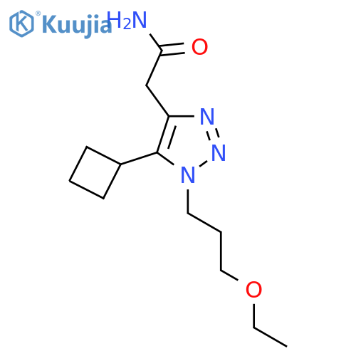 2-5-cyclobutyl-1-(3-ethoxypropyl)-1H-1,2,3-triazol-4-ylacetamide structure