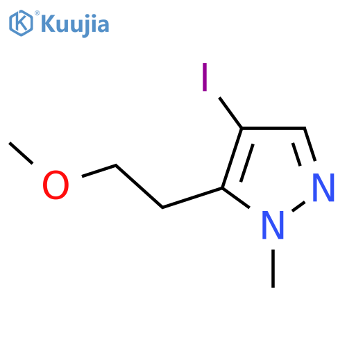 4-iodo-5-(2-methoxyethyl)-1-methyl-1H-pyrazole structure