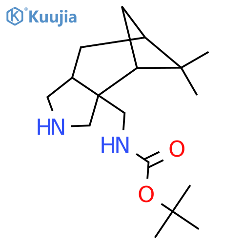 tert-butyl N-({9,9-dimethyl-4-azatricyclo6.1.1.0,2,6decan-2-yl}methyl)carbamate structure
