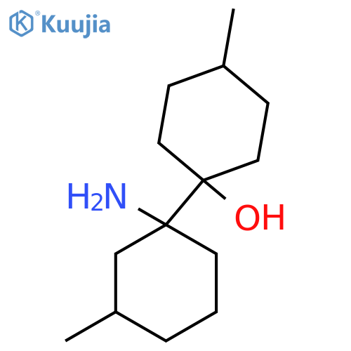 1-(1-amino-3-methylcyclohexyl)-4-methylcyclohexan-1-ol structure
