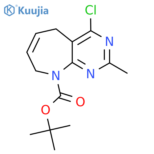 tert-butyl 4-chloro-2-methyl-5H,8H,9H-pyrimido4,5-bazepine-9-carboxylate structure