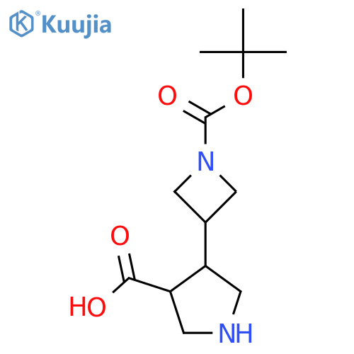 4-{1-(tert-butoxy)carbonylazetidin-3-yl}pyrrolidine-3-carboxylic acid structure
