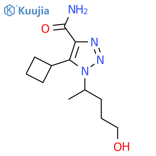5-cyclobutyl-1-(5-hydroxypentan-2-yl)-1H-1,2,3-triazole-4-carboxamide structure
