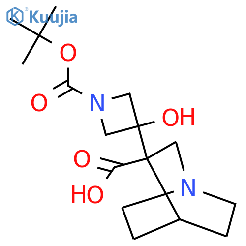 3-{1-(tert-butoxy)carbonyl-3-hydroxyazetidin-3-yl}-1-azabicyclo2.2.2octane-3-carboxylic acid structure