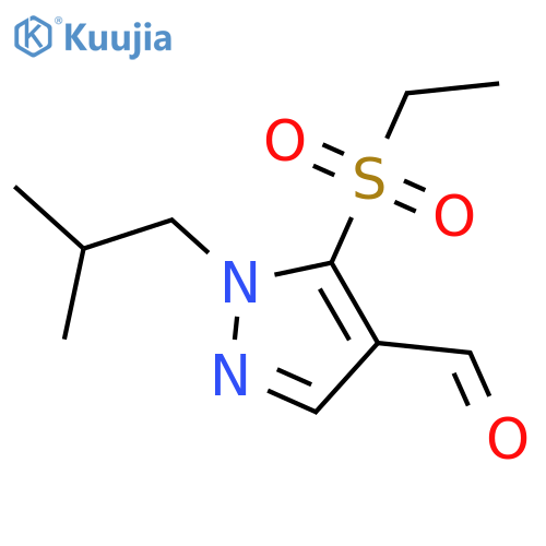 5-(ethanesulfonyl)-1-(2-methylpropyl)-1H-pyrazole-4-carbaldehyde structure