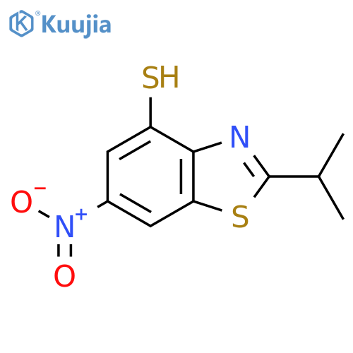 6-Nitro-2-(propan-2-yl)-1,3-benzothiazole-4-thiol structure