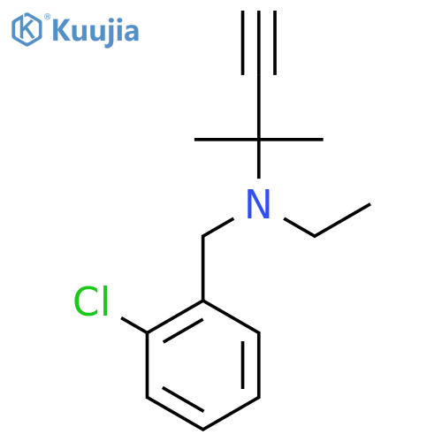 (2-chlorophenyl)methyl(ethyl)(2-methylbut-3-yn-2-yl)amine structure