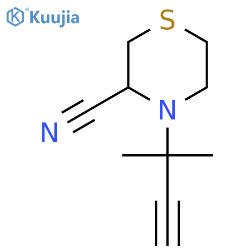 4-(2-methylbut-3-yn-2-yl)thiomorpholine-3-carbonitrile structure