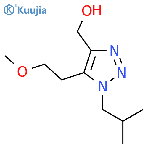 5-(2-methoxyethyl)-1-(2-methylpropyl)-1H-1,2,3-triazol-4-ylmethanol structure