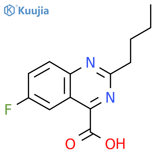 2-butyl-6-fluoroquinazoline-4-carboxylic acid structure