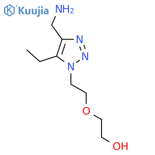 2-{2-4-(aminomethyl)-5-ethyl-1H-1,2,3-triazol-1-ylethoxy}ethan-1-ol structure