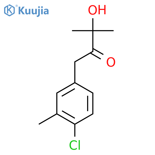 1-(4-chloro-3-methylphenyl)-3-hydroxy-3-methylbutan-2-one structure