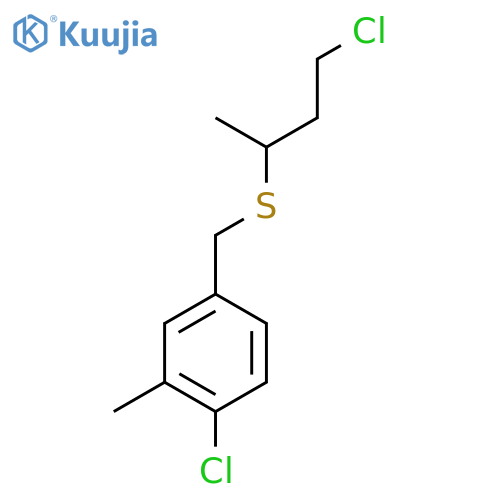 1-chloro-4-{(4-chlorobutan-2-yl)sulfanylmethyl}-2-methylbenzene structure