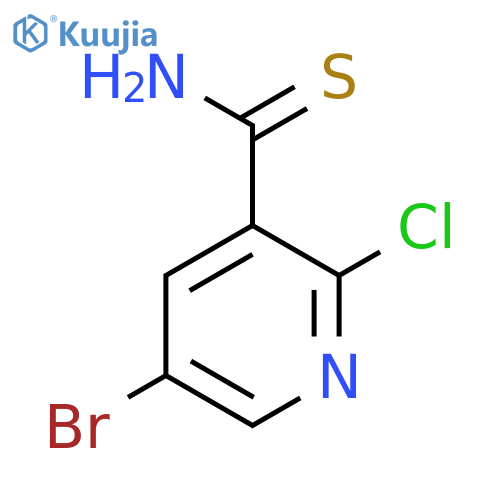 5-bromo-2-chloropyridine-3-carbothioamide structure