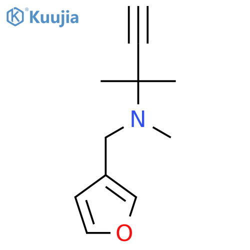 (furan-3-yl)methyl(methyl)(2-methylbut-3-yn-2-yl)amine structure