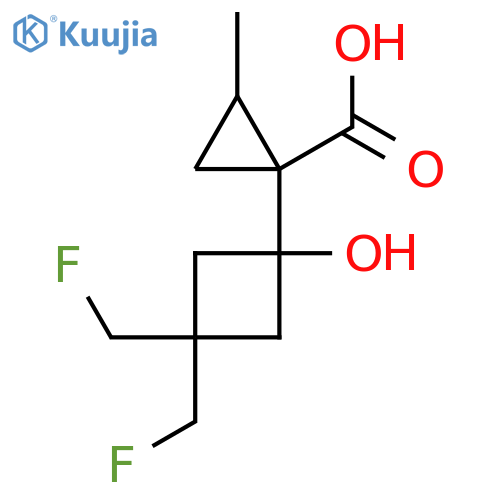 1-3,3-bis(fluoromethyl)-1-hydroxycyclobutyl-2-methylcyclopropane-1-carboxylic acid structure