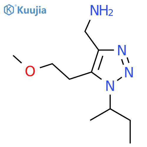 1-(butan-2-yl)-5-(2-methoxyethyl)-1H-1,2,3-triazol-4-ylmethanamine structure