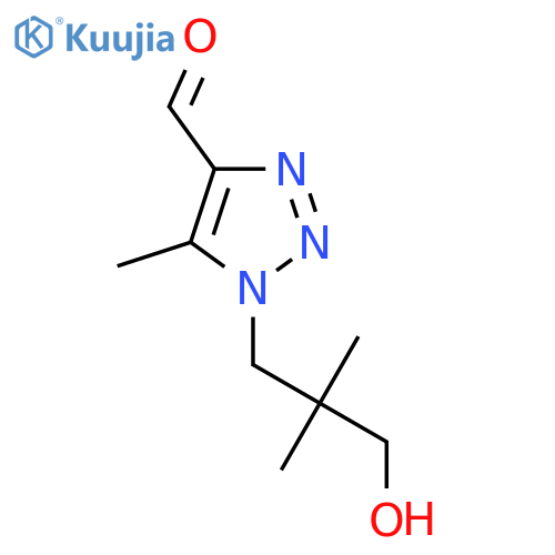 1-(3-hydroxy-2,2-dimethylpropyl)-5-methyl-1H-1,2,3-triazole-4-carbaldehyde structure