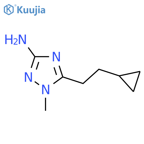 5-(2-cyclopropylethyl)-1-methyl-1H-1,2,4-triazol-3-amine structure