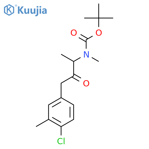 tert-butyl N-4-(4-chloro-3-methylphenyl)-3-oxobutan-2-yl-N-methylcarbamate structure
