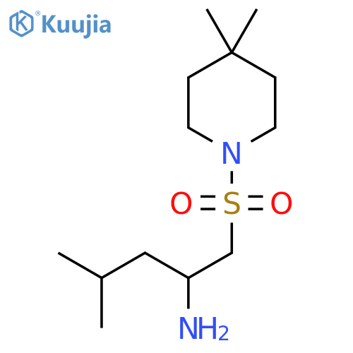 1-(4,4-dimethylpiperidin-1-yl)sulfonyl-4-methylpentan-2-amine structure