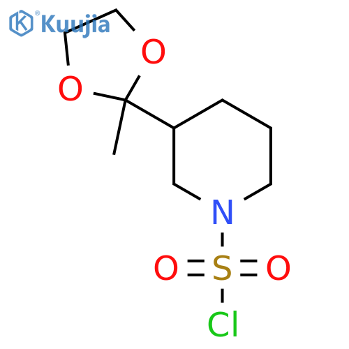 3-(2-Methyl-1,3-dioxolan-2-yl)piperidine-1-sulfonyl chloride structure