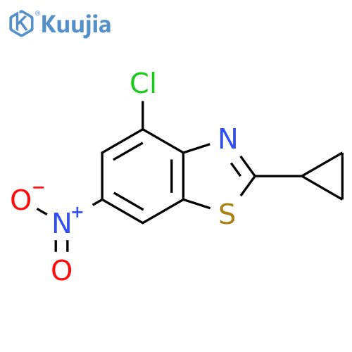 4-chloro-2-cyclopropyl-6-nitro-1,3-benzothiazole structure
