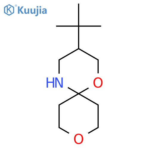 3-tert-butyl-1,9-dioxa-5-azaspiro5.5undecane structure