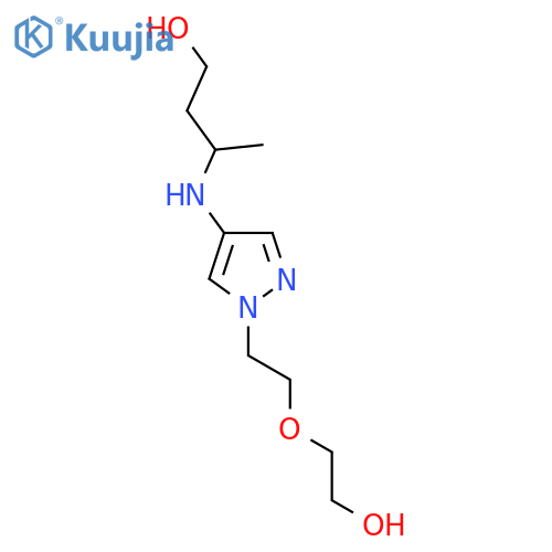 3-({1-2-(2-hydroxyethoxy)ethyl-1H-pyrazol-4-yl}amino)butan-1-ol structure