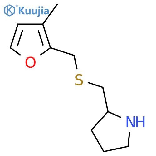 2-({(3-methylfuran-2-yl)methylsulfanyl}methyl)pyrrolidine structure