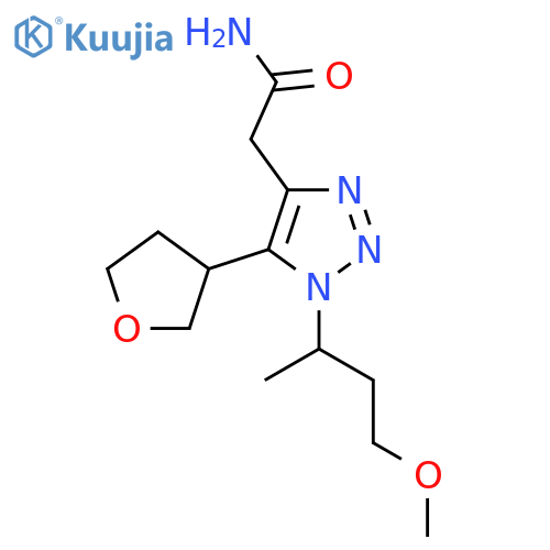 2-1-(4-methoxybutan-2-yl)-5-(oxolan-3-yl)-1H-1,2,3-triazol-4-ylacetamide structure