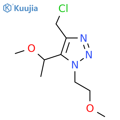 4-(chloromethyl)-5-(1-methoxyethyl)-1-(2-methoxyethyl)-1H-1,2,3-triazole structure