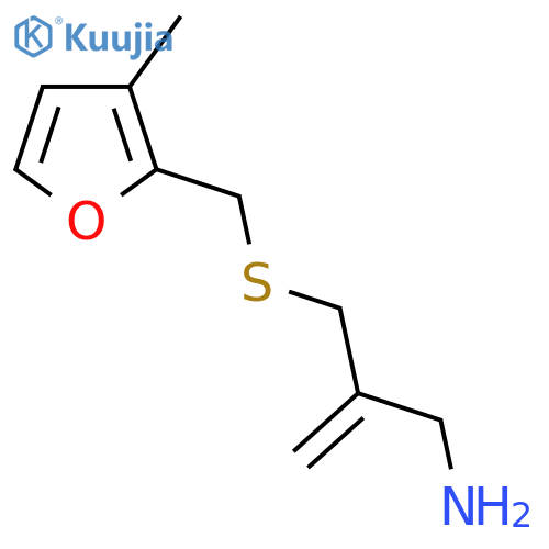 2-({2-(aminomethyl)prop-2-en-1-ylsulfanyl}methyl)-3-methylfuran structure