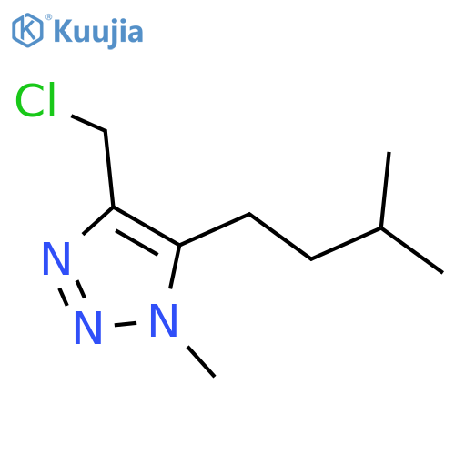 4-(chloromethyl)-1-methyl-5-(3-methylbutyl)-1H-1,2,3-triazole structure