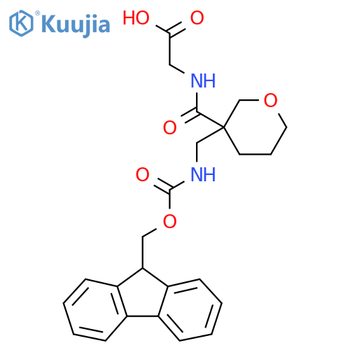 2-({3-({(9H-fluoren-9-yl)methoxycarbonyl}amino)methyloxan-3-yl}formamido)acetic acid structure