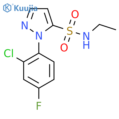 1-(2-chloro-4-fluorophenyl)-N-ethyl-1H-pyrazole-5-sulfonamide structure