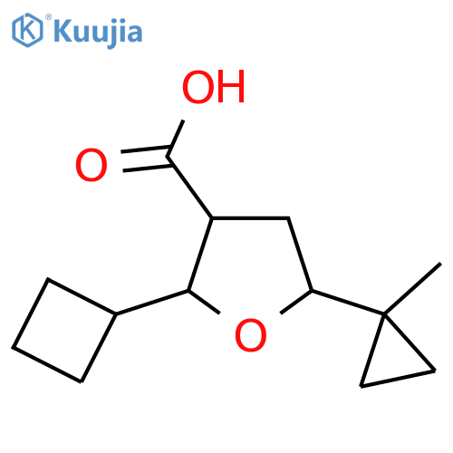 2-cyclobutyl-5-(1-methylcyclopropyl)oxolane-3-carboxylic acid structure