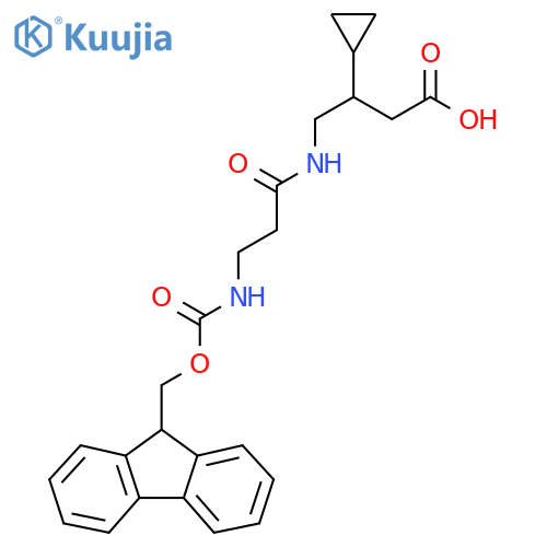 3-cyclopropyl-4-3-({(9H-fluoren-9-yl)methoxycarbonyl}amino)propanamidobutanoic acid structure