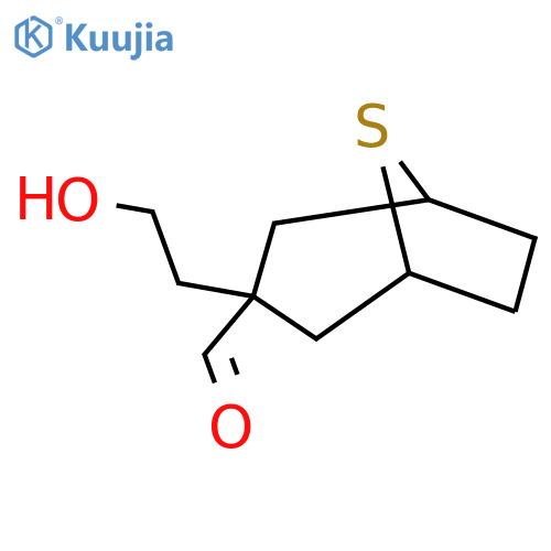 3-(2-hydroxyethyl)-8-thiabicyclo3.2.1octane-3-carbaldehyde structure