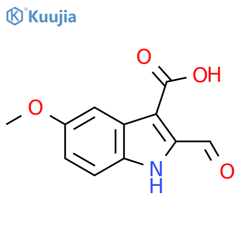 2-formyl-5-methoxy-1H-indole-3-carboxylic acid structure